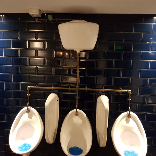 Urinal flush control valve automatically flushing urinals 