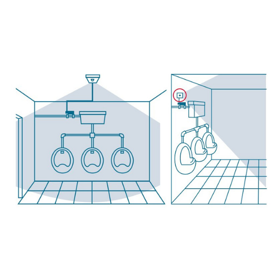 PIR sensor on ceiling and wall