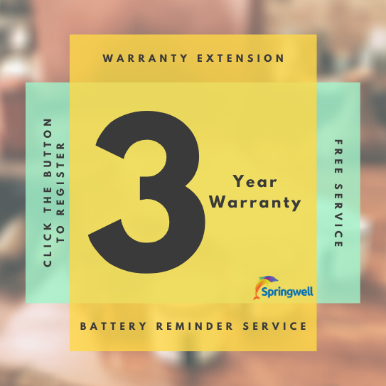 A 3 year warranty extension is available on Smartflush at no extra cost along with a battery reminder service